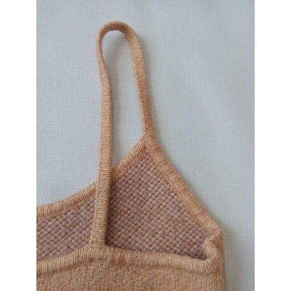 LA Hearts Orange Soft Tight Knit Flower Design Cropped Tank Top Women's Medium - Picture 6 of 12